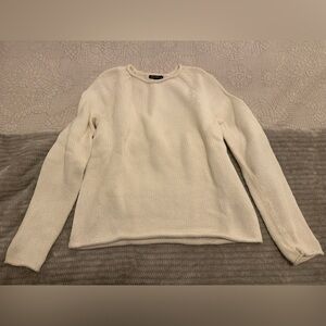 J Crew Factory White Knit Sweater